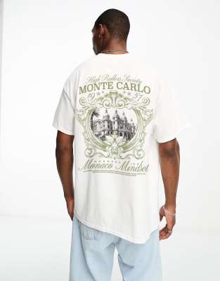 PRNT x ASOS Monte carlo t shirt in white