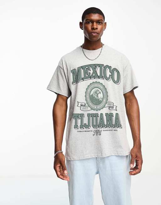 PRNT x ASOS Tijuana t shirt in grey