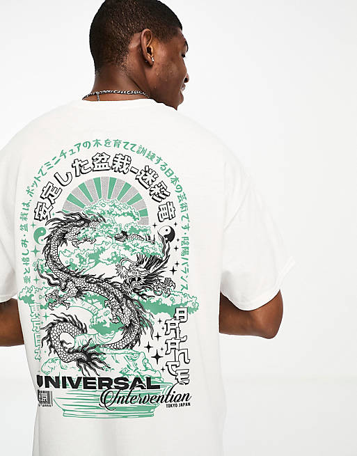 PRNT x ASOS Universal intervention graphic t-shirt in white | ASOS