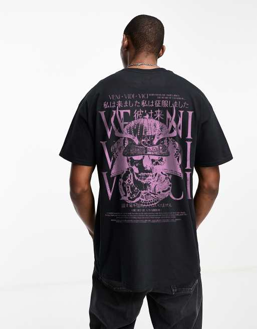 PRNT x ASOS Veni vidi vici t shirt in black