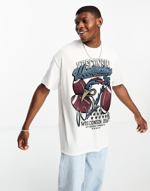 PRNT x ASOS Woodpeckers t shirt in white