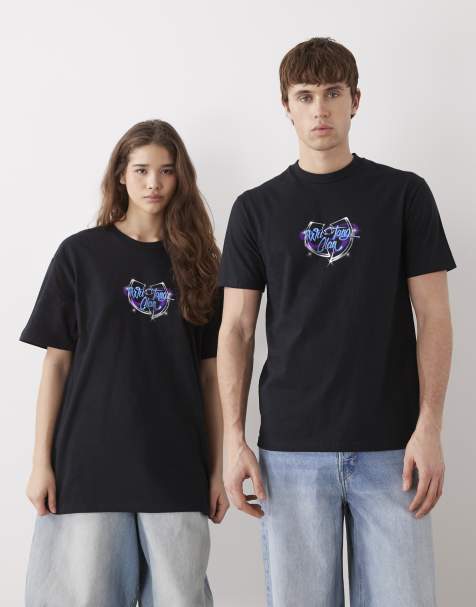 PRNT x Wu-Tang Clan airbrush relaxed fit t-shirt in black - BLACK - view 1