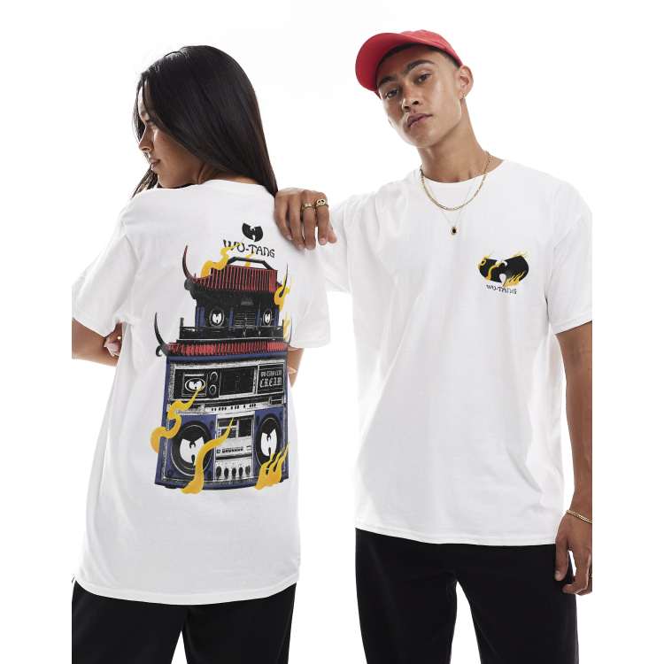 PRNT x Wu-Tang Clan boombox relaxed fit t-shirt in white - WHITE