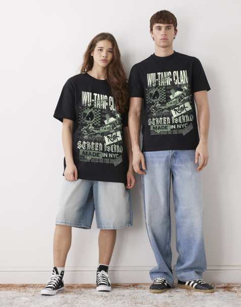 PRNT x Wu-Tang Clan collage relaxed fit t-shirt in black - BLACK - view 1