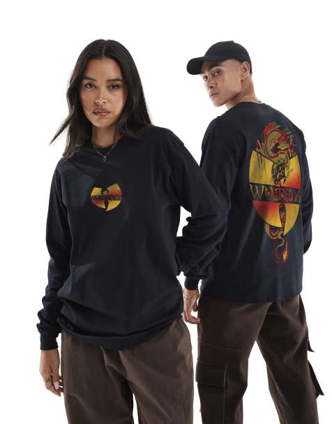 PRNT x Wu-Tang Clan dragon long sleeve relaxed fit t-shirt in black - BLACK - view 1