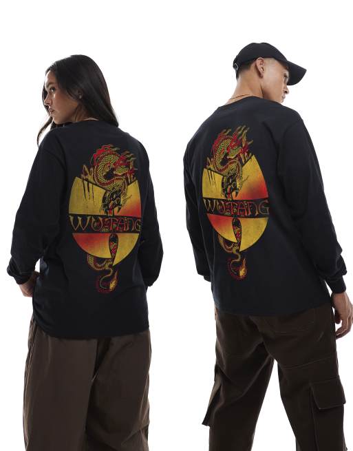 PRNT x Wu-Tang Clan dragon long sleeve relaxed fit t-shirt in black - BLACK, 4 of 4