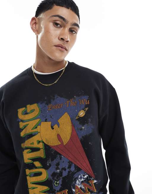 PRNT x Wu-Tang Clan enter space relaxed fit sweatshirt in black - BLACK, 3 of 4