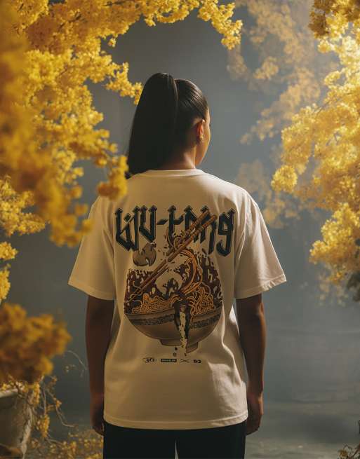 PRNT x Wu-Tang Clan noodles relaxed fit t-shirt in white - WHITE, 4 of 4