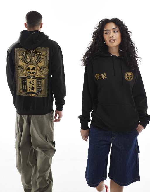 PRNT x Wu-Tang Clan stamp relaxed relaxed fit hoody in black - BLACK, 2 of 4