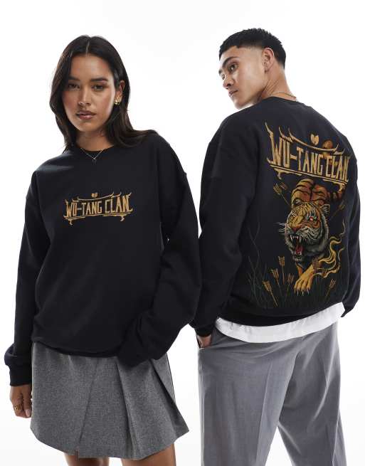 PRNT x Wu-Tang Clan tiger relaxed fit sweatshirt in black - BLACK, 4 of 4