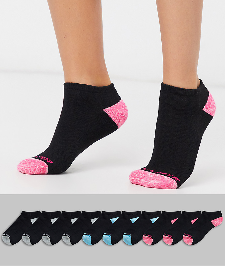 Pro Player - Set van 10 paar niet-zichtbare sokken in zwart