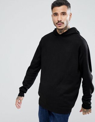 Process Black - Fijngebreide hoodie-Zwart
