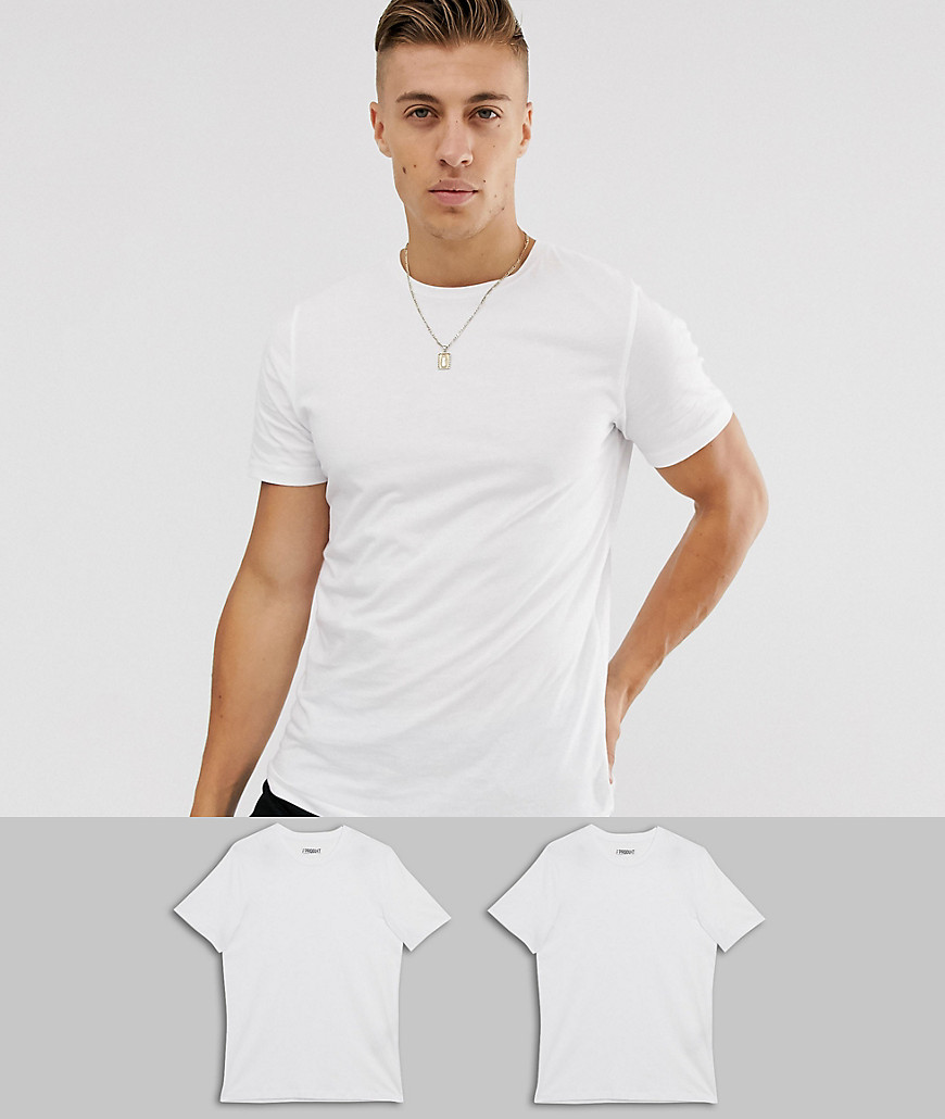 Produkt - Set van 2 T-shirts van organisch katoen in wit
