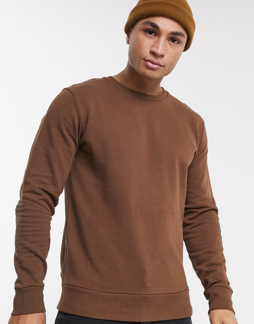Produkt - Sweatshirt i 100% økologisk bomuld-Brun