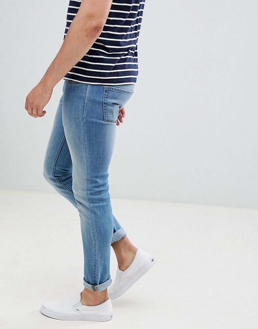 Produkt – Urtvättade blå skinny jeans