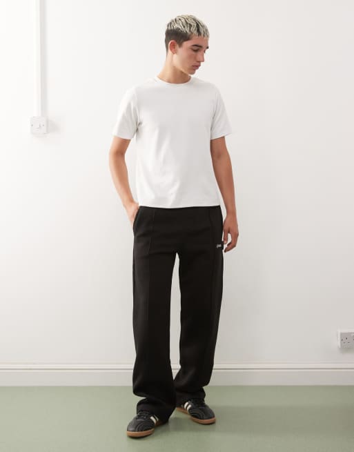 Prohibited 360 gsm oversized logo loose joggers in black, 2 of 5