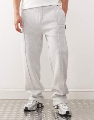 Prohibited Prohibited 360 gsm oversized logo loose joggers in grey