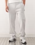 [Prohibited] Prohibited 360 gsm oversized logo loose trackies in grey M GREY