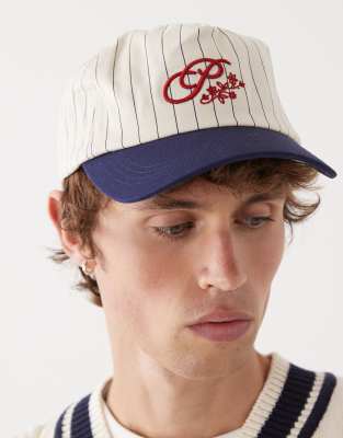 Prohibited 5 Panel Bloom Logo Cap With Contrast Peak In Multi