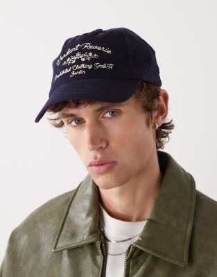 Prohibited 5 Panel Logo Cap In Blue