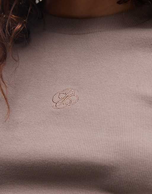 Prohibited archiwalny dopasowany T-shirt w kolorze taupe, 2 z 4