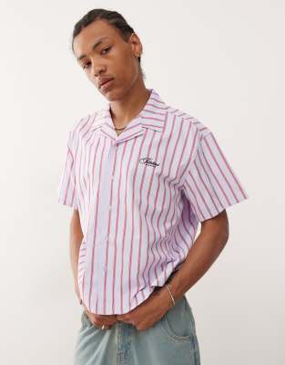 Prohibited Prohibited bahama stripe shirt in red-Multi