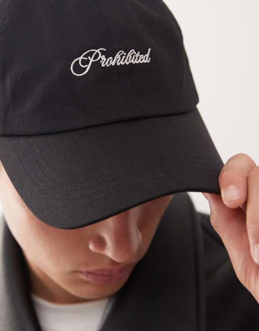 Prohibited - Cappellino nero a 6 pannelli con logo, 2 di 3