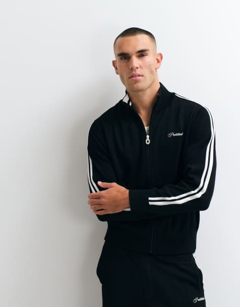 Prohibited - Chaqueta de punto de corte recto de conjunto en negro - view 1