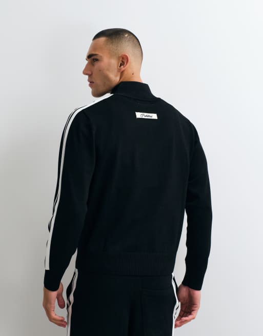 Prohibited - Chaqueta de punto de corte recto de conjunto en negro, 5 de 5