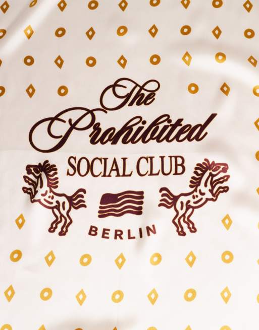 Prohibited – Clubhouse – Kolorowy żakardowy szalik z logo, 3 z 3