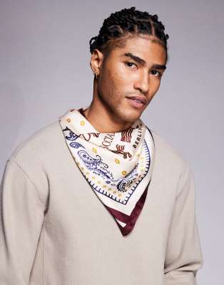 Prohibited Clubhouse Logo Jacquard Scarf In Red