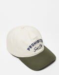 [Prohibited] Prohibited contrast flat cap in green-Multi One Size Multi