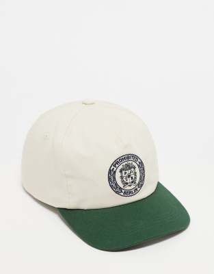 contrast logo cap in green