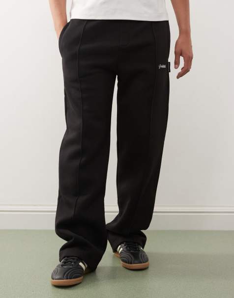 Prohibited 360 gsm oversized logo loose joggers in black