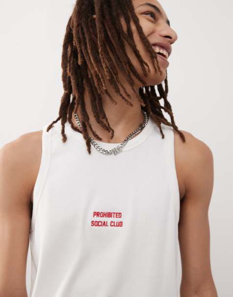 Prohibited - Débardeur avec logo « Social Club » - Blanc cassé - view 1