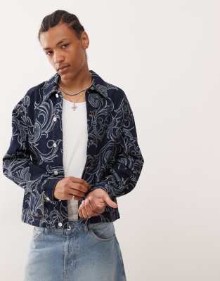desert denim jacket in blue-Multi