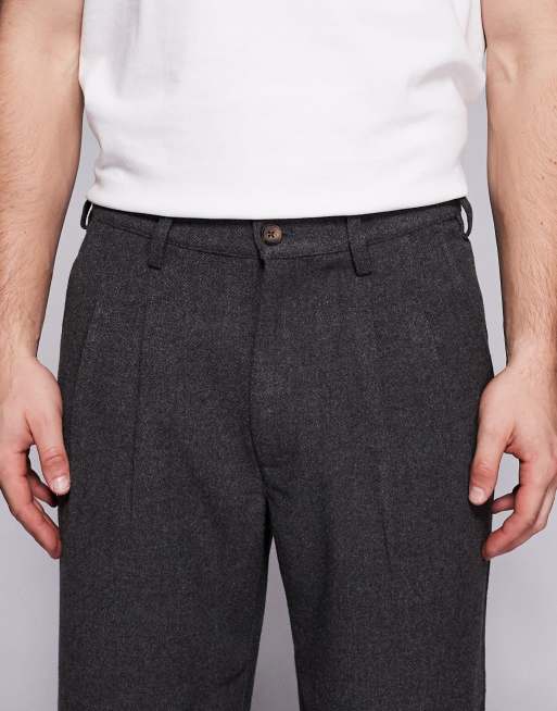 Prohibited - Double Pleated Club - Pantaloni color grigio antracite con doppia piega, 4 di 5
