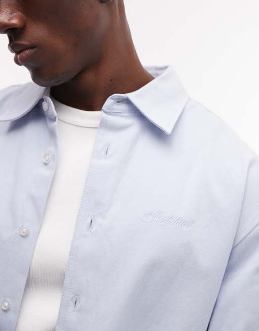Prohibited dress long sleeve shirt in blue, 4 of 5