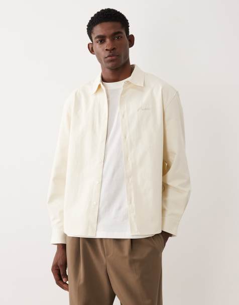 Prohibited drift long sleeve shirt in off white - view 1