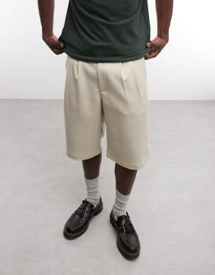 Elegante Shorts in Ecru mit Bundfalten-Neutral Neutral W32