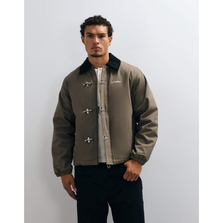 Prohibited fireman clasp jacket in ash green | ASOS