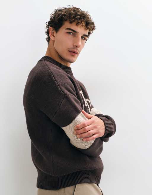 Prohibited Glades-Strickpullover mit Grafik in Braun, 2 von 5