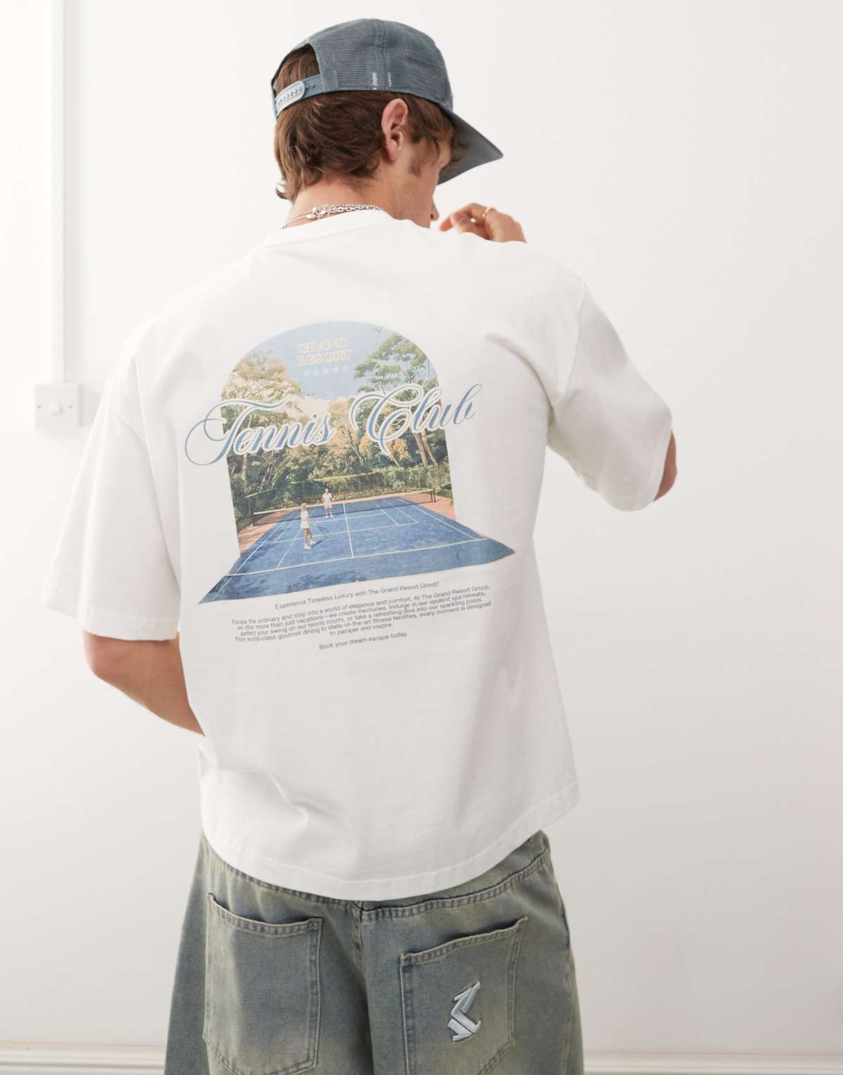Prohibited grand match graphic t-shirt in off white
