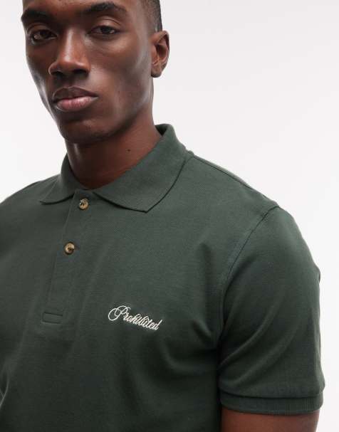 Prohibited - Hampton - Gebreid poloshirt in groen - view 1