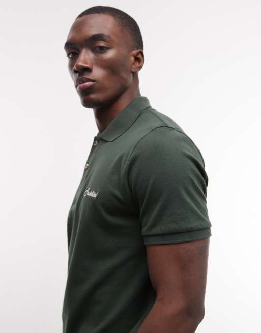 Prohibited hampton knitted polo shirt in green, 5 of 5