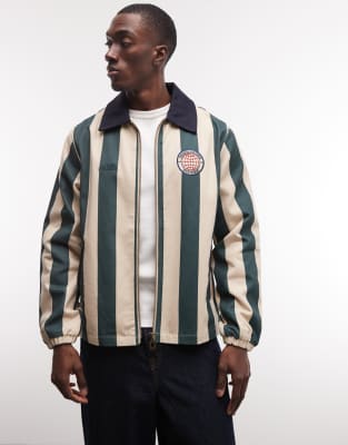 Prohibited - Ivy League - Blouson Harrington à rayures - Vert