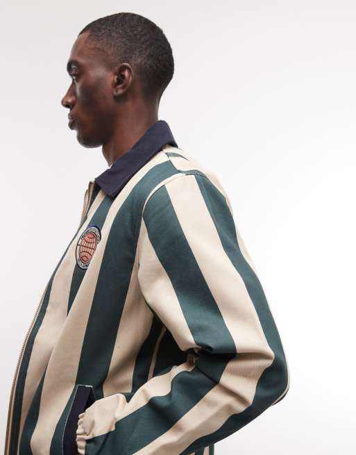 Prohibited - Ivy League - Gestreept Harrington jack in groen, 5 van 5