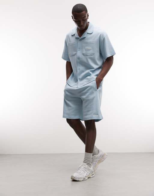 Prohibited – Jasnoniebieskie szorty o waflowej strukturze, część zestawu, 2 z 5