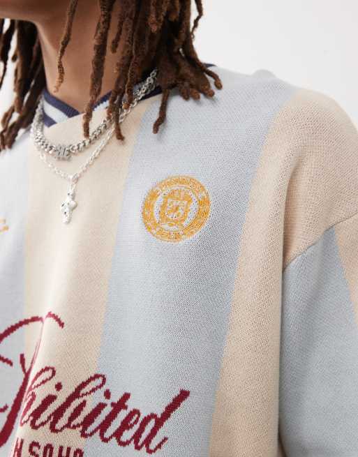 Prohibited knit short sleeve sweater in blue | ASOS