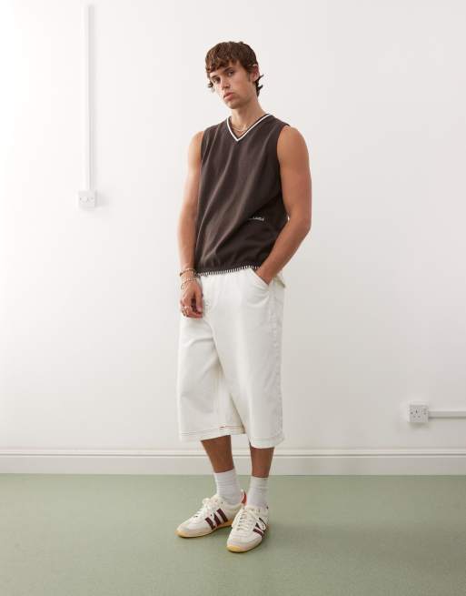 Prohibited knitted vest in chocolate brown, 2 of 4